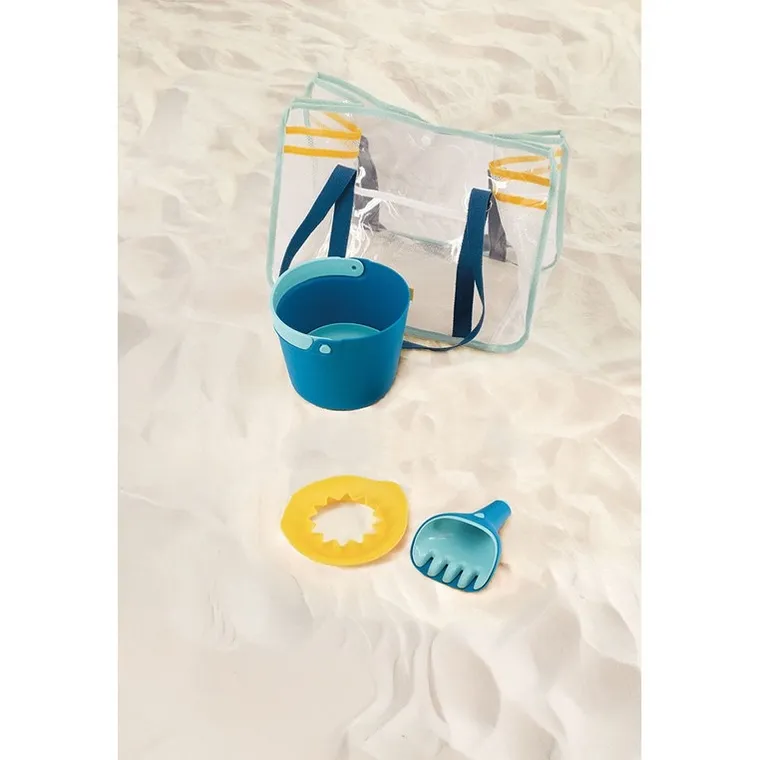 Quut, zestaw zabawek plażowych w torbie z siateczkowym dnem, Ocean