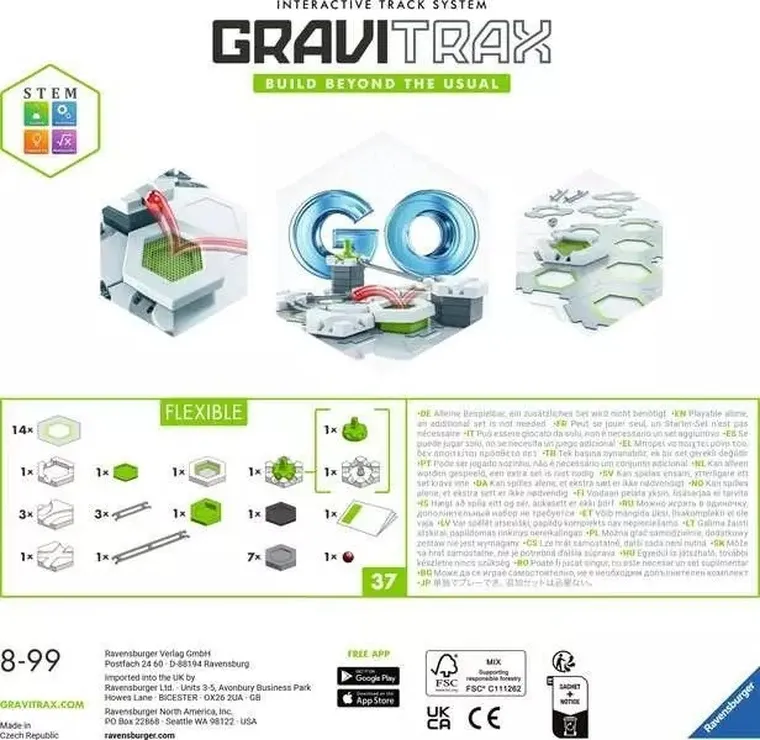 Ravensburger, GraviTrax, GO Flexible, zestaw startowy