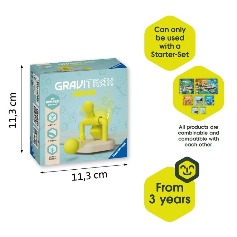 Ravensburger, GraviTrax Junior, Młotek, zestaw uzupełniający