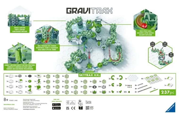 Ravensburger, GraviTrax, Skytrax XL, zestaw startowy