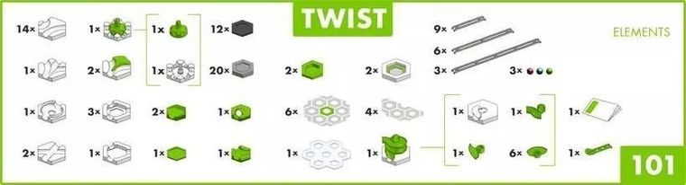 Ravensburger, GraviTrax, Twist, zestaw startowy