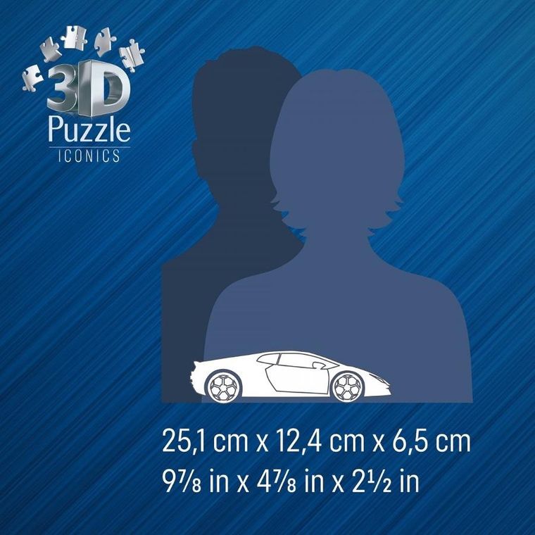 Ravensburger, Iconics, Lamborghini Huracan EVO Arando, puzzle 3D, 158 elementów