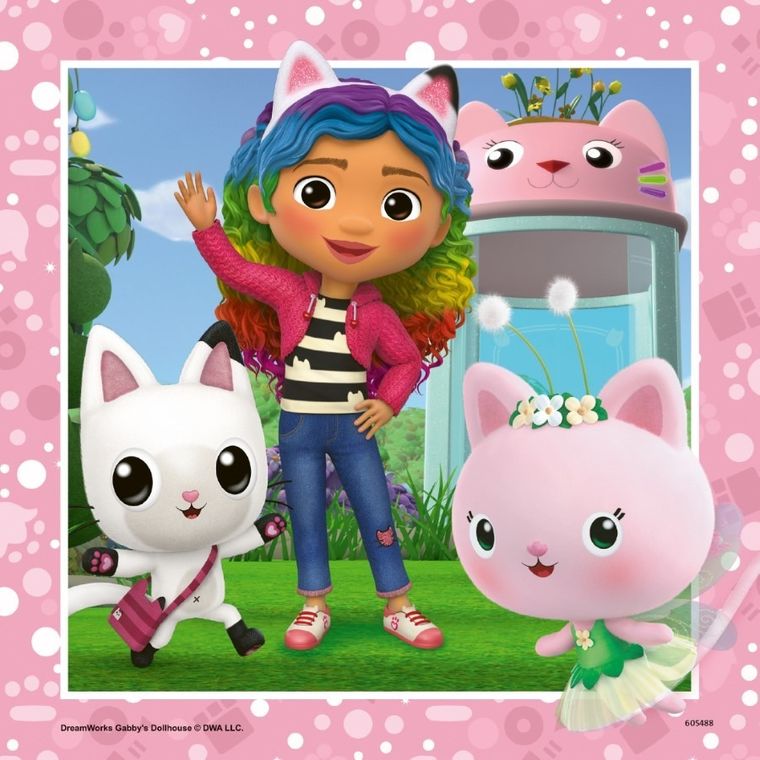 Ravensburger, Koci Domek Gabi, puzzle 2D, 3-49 elementów