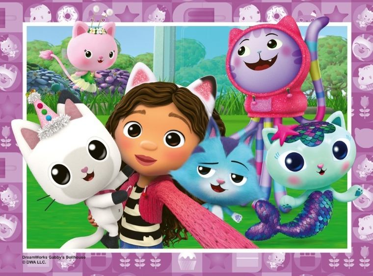 Ravensburger, Koci Domek Gabi, puzzle 2D, 4w1