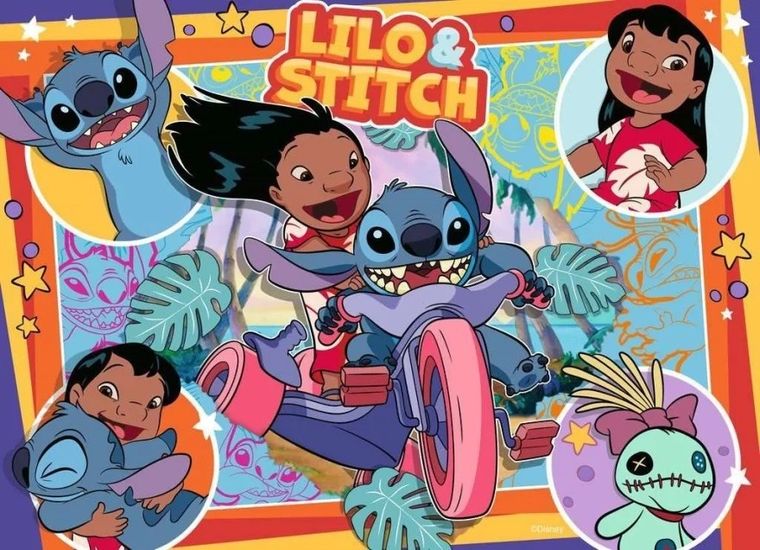 Ravensburger, Lilo i Stitch, puzzle 2D, 4-100 elementów