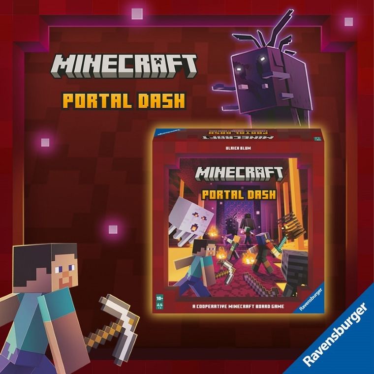 Ravensburger, Minecraft, Portal Dash, gra kooperacyjna
