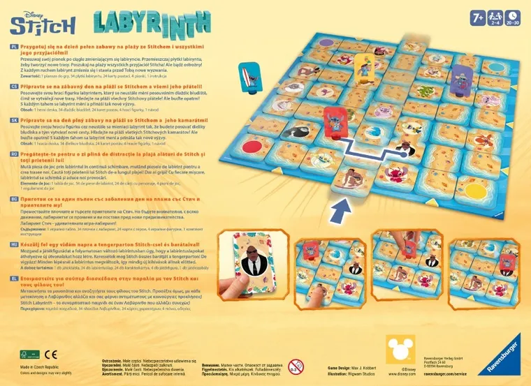 Ravensburger, Stitch, Labyrinth, gra familijna