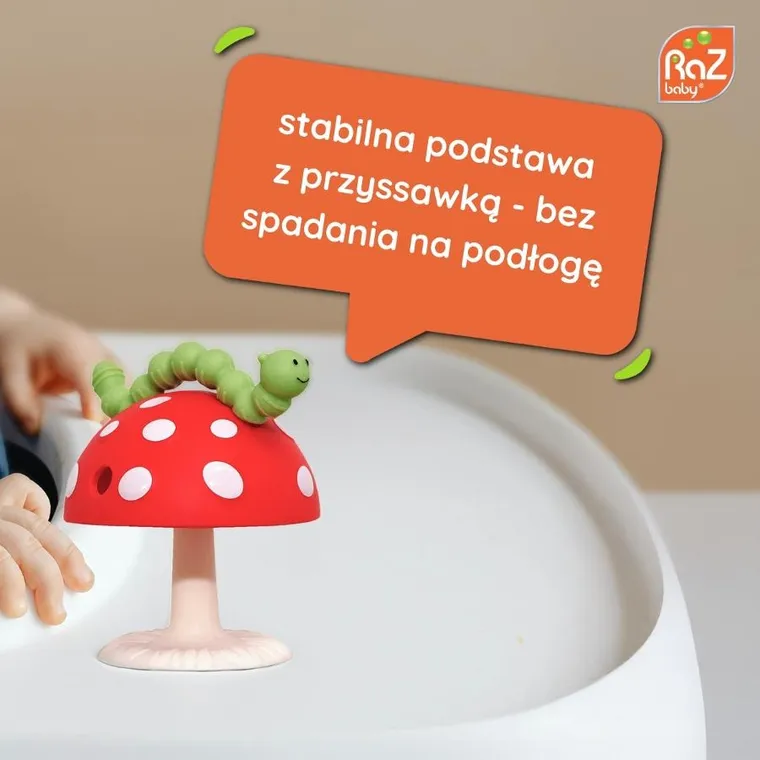 RazBaby, Chompy, gryzak z przyssawką, czerwony