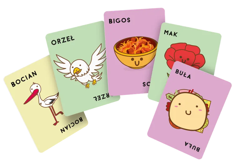 Rebel, Buła, Bigos, Mak, Bóbr, Orzeł, gra karciana