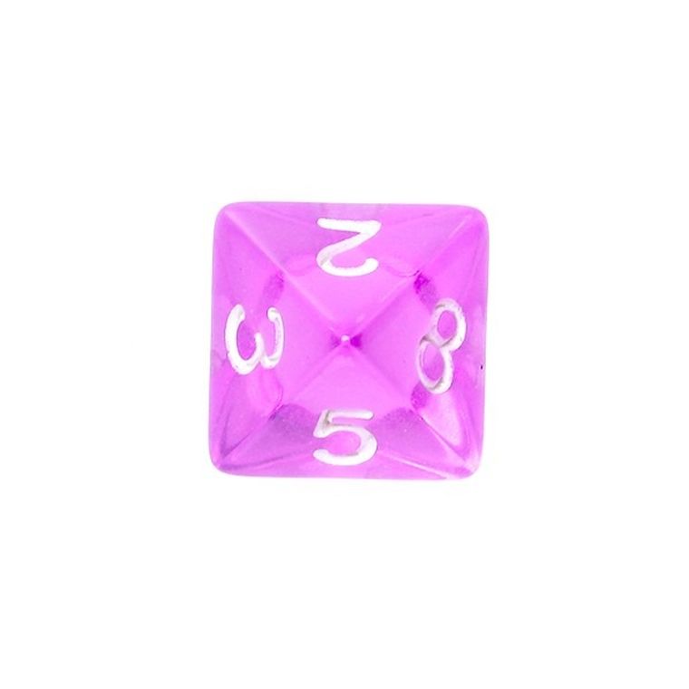 Rebel, Komplet kości mini, kryształowe, Fioletowe