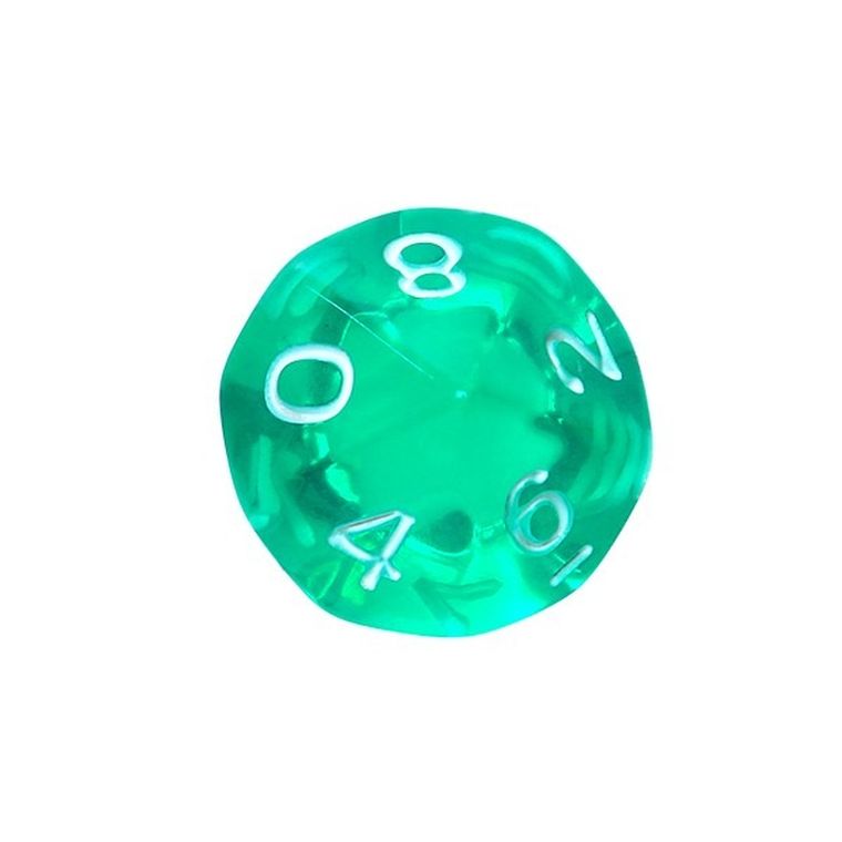 Rebel, Komplet kości mini, kryształowe, Zielone