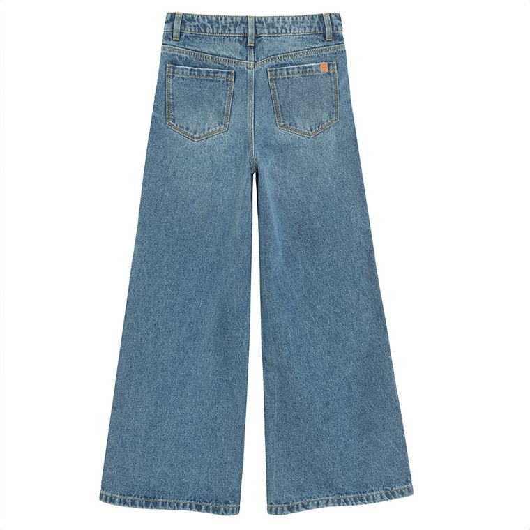 Regulowane spodnie jeansowe wide leg Cool Club