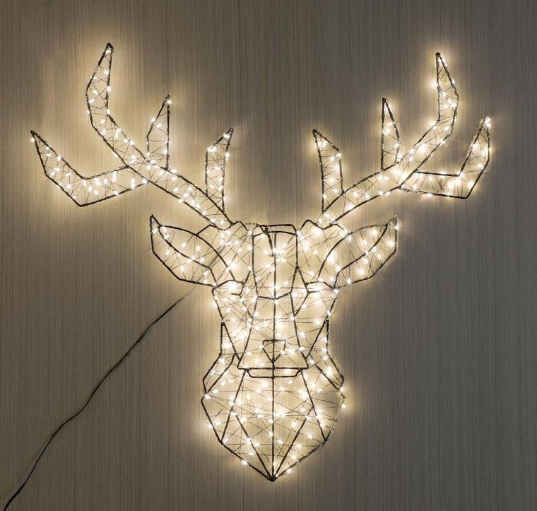 Renifer, ozdoba ścienna LED