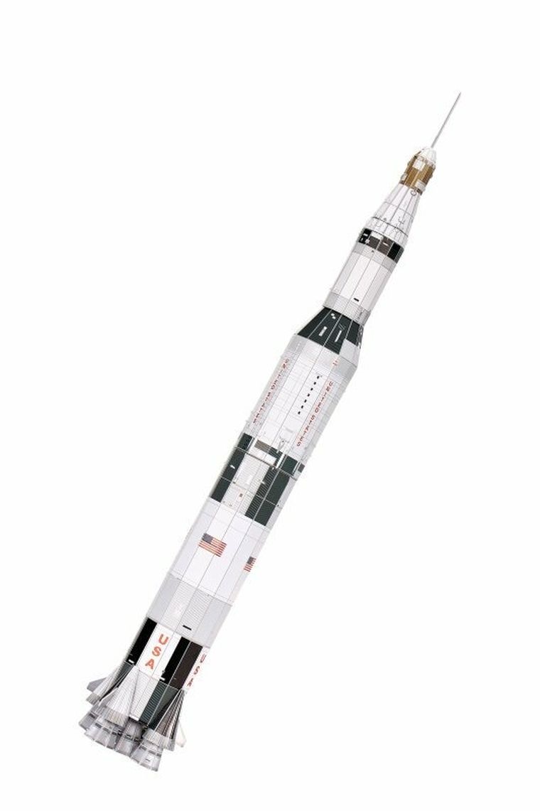 Revell, Apollo 11 Saturn V, puzzle 3D, 136 elementów