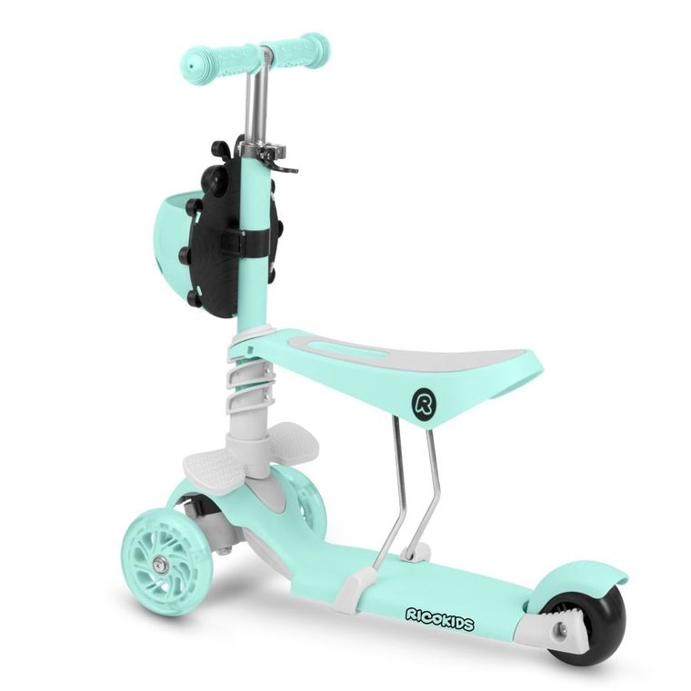 Ricokids, Buggy, hulajnoga 3-kołowa, miętowa