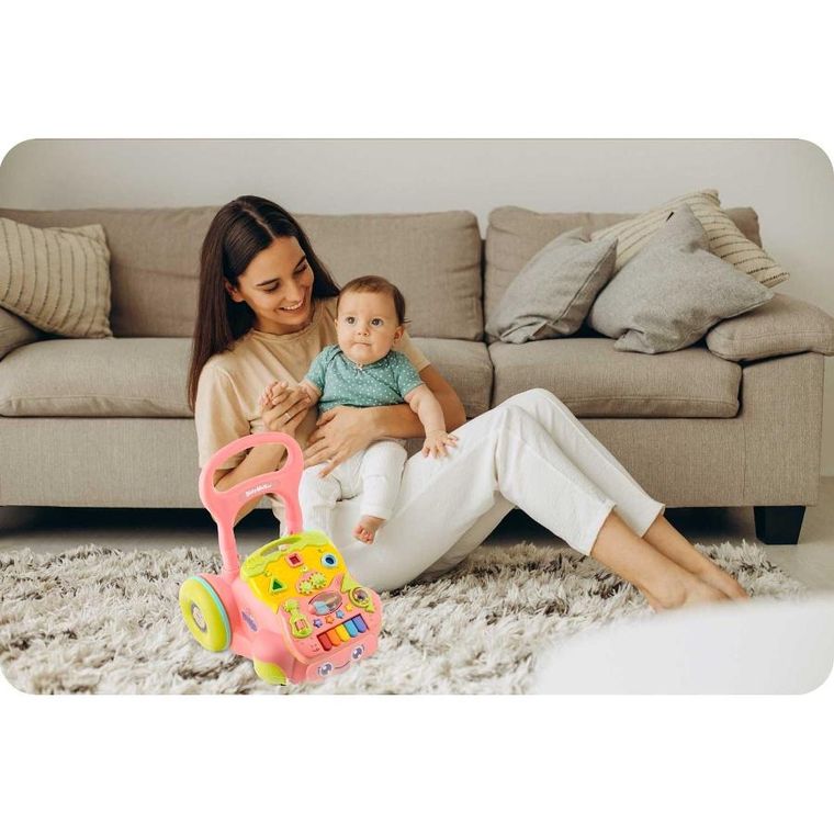 Ricokids, chodzik edukacyjny z muzyką 2w1, różowy