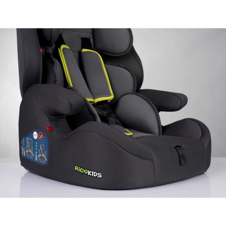 Ricokids, Elio, fotelik samochodowy, 9-36 kg, szary