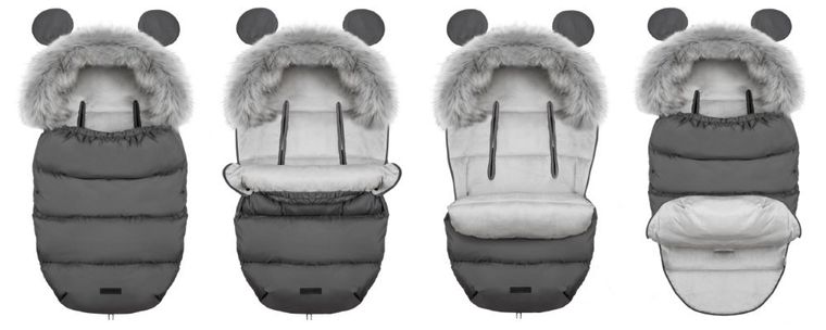 Ricokids, Elmi, śpiworek do wózka, szary