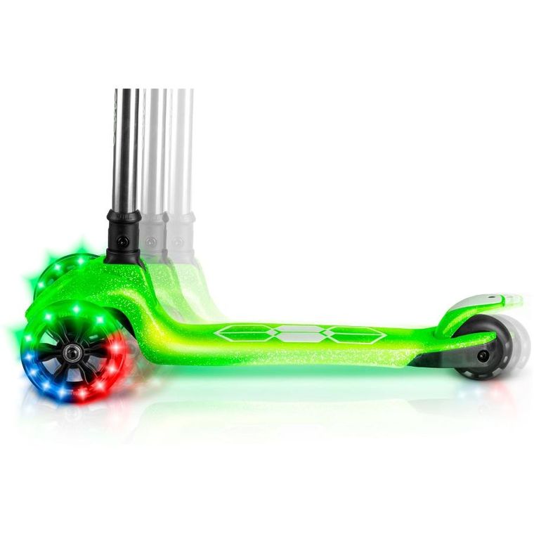 Ricokids, Jelly, hulajnoga 3-kołowa, balansowa, świecąca w ciemności, zielona