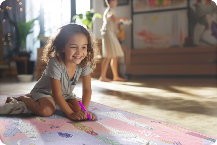 Ricokids, mata piankowa do kolorowania, 120-90-0,3 cm