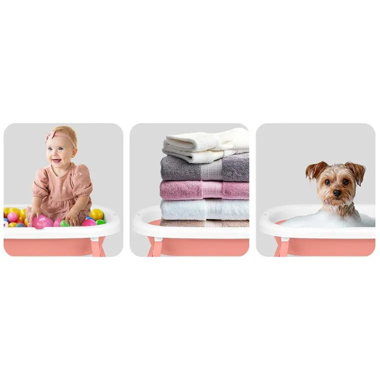 Ricokids, RK-287, wanienka składana ze stelażem, termometrem i wkładką, biało-różowa