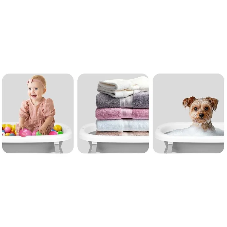 Ricokids, RK-287, wanienka składana ze stelażem, termometrem i wkładką, biało-szara