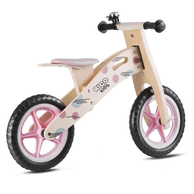 Ricokids, rowerek biegowy, 12 cali, drewniany
