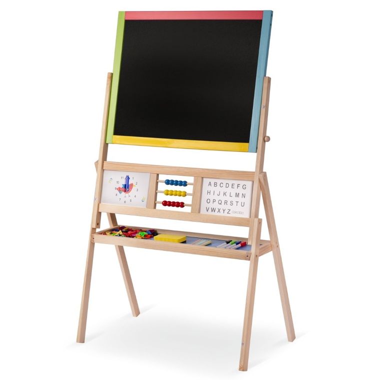 Ricokids, tablica drewniana z zegarem, 113-69-37 cm