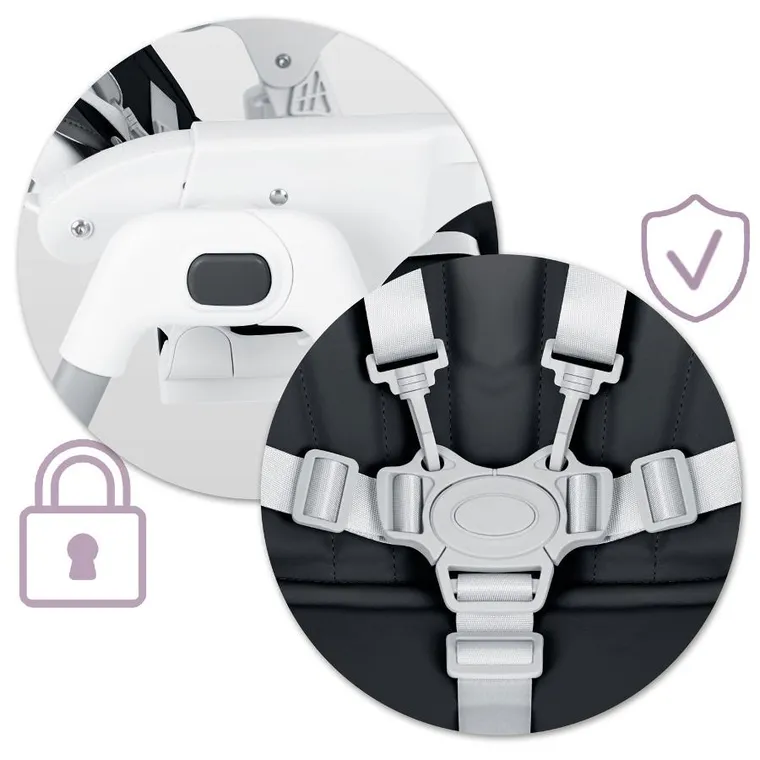 Ricokids, Tulo, krzesełko do karmienia, czarne