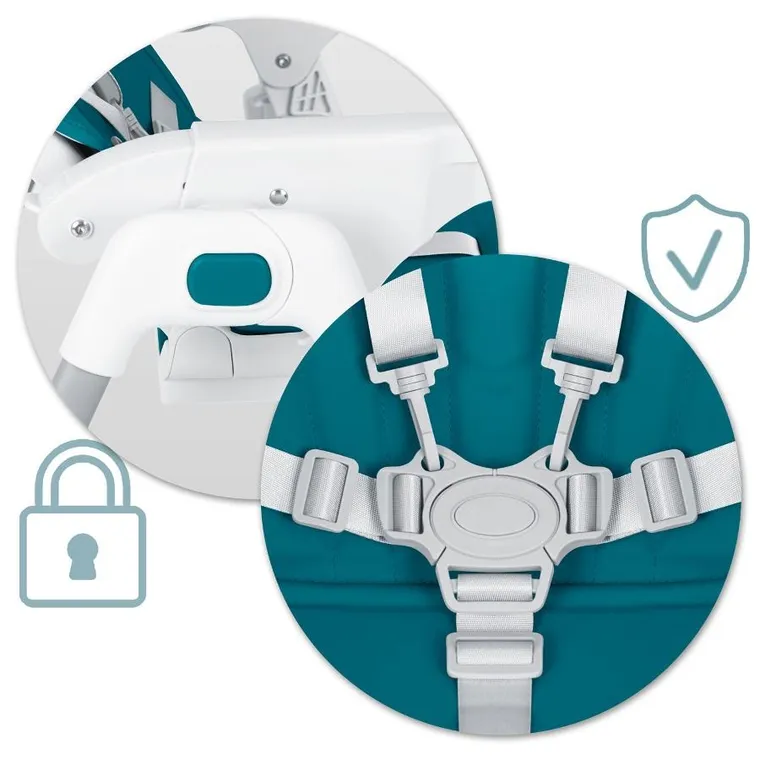 Ricokids, Tulo, krzesełko do karmienia, niebieskie