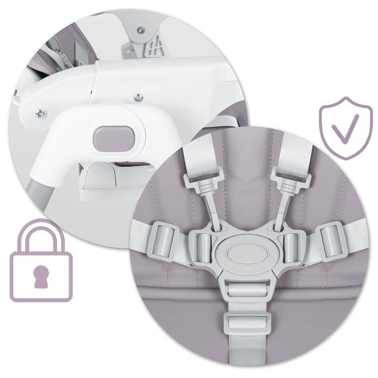 Ricokids, Tulo, krzesełko do karmienia, wrzosowe