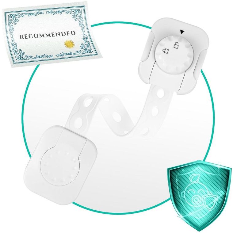 Ricokids, zabezpieczenie otwierania szafek, białe, 6 szt.