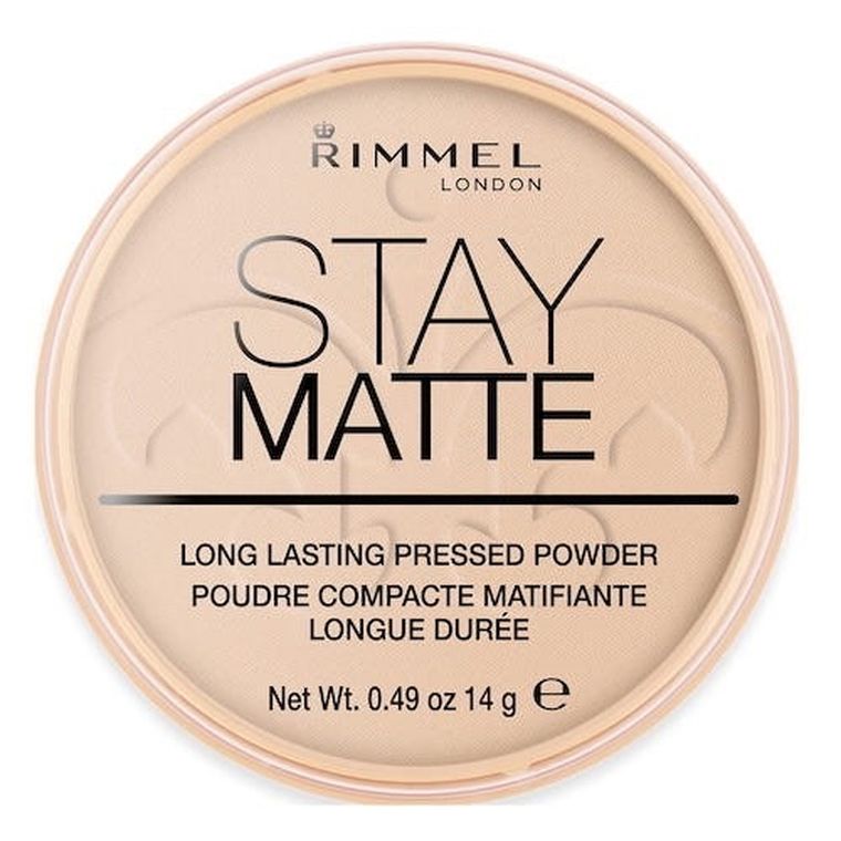 Rimmel, puder prasowany, Stay Matte, 03 Peach Glow, 14 g