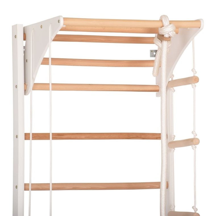 Rinagym, drewniana drabinka gimnastyczna, Kombi 2, biały