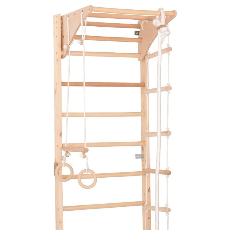 Rinagym, drewniana drabinka gimnastyczna, Kombi 2, naturalny