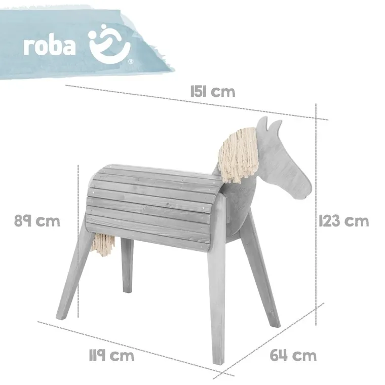 Roba, drewniany koń ogrodowy