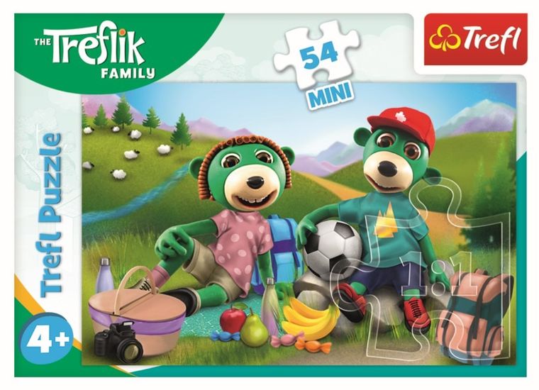 Rodzina Treflików, Wesoły świat Treflików, puzzle mini, 54 elementy, 1 szt.