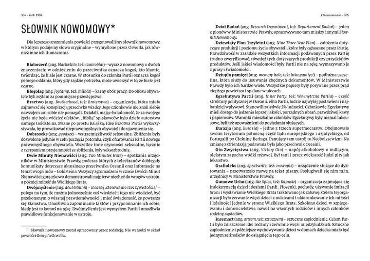 Rok 1984. Wydanie z opracowaniem i streszczeniem