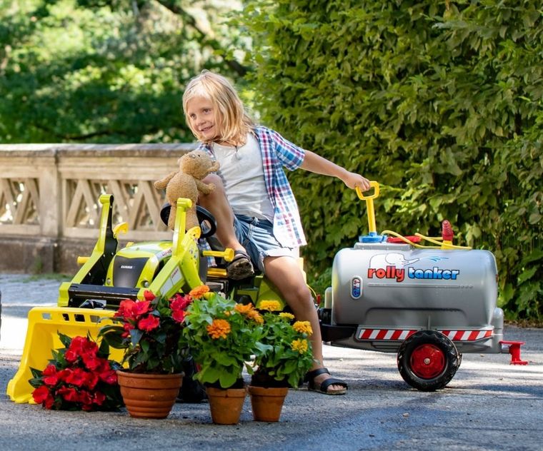 Rolly Toys, cysterna Rolly Tanker, z pompą i sikawką, szara, 122776