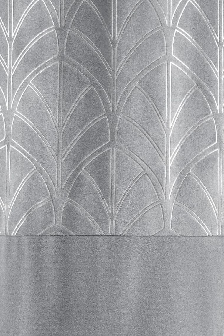 Room99, Bliss, zasłona welurowa na srebrnych przelotkach, jasnoszara, 140-250 cm