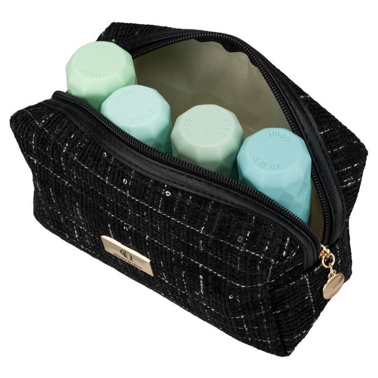 Rovicky, kosmetyczka, tkanina syntetyczna, czarna