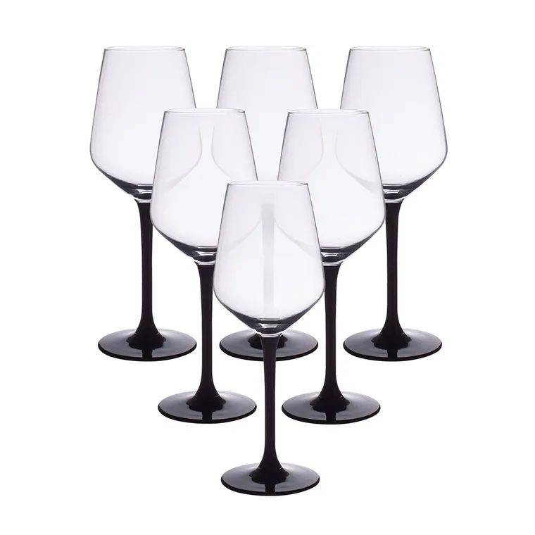 Royal Leerdam, Rubin black, kieliszki do wina białego, 290 ml, 6 szt.