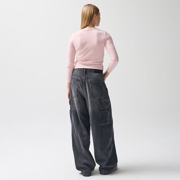 Różowa koszulka z długim rękawem NOWEAR