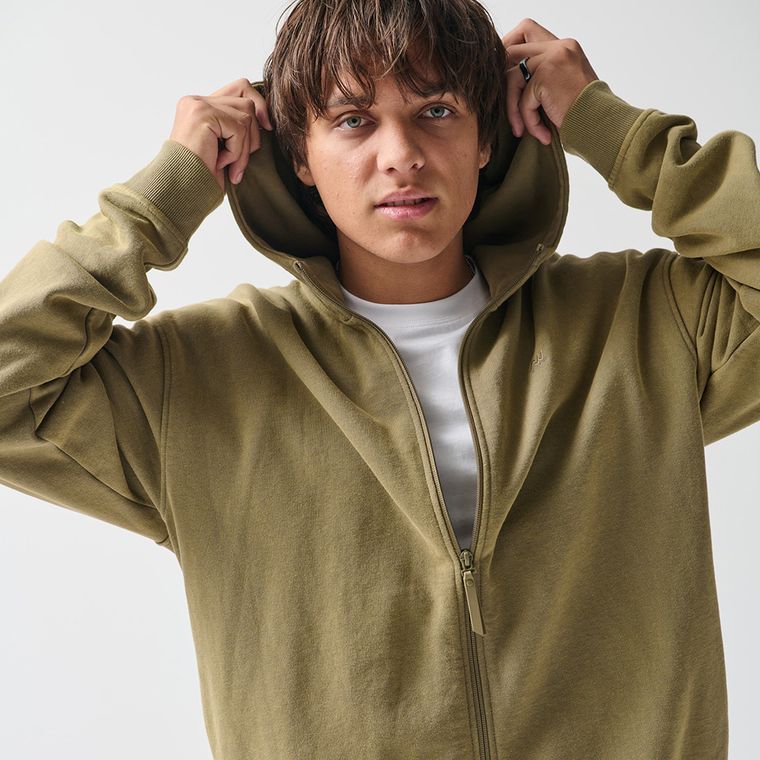 Rozpinana bluza z kapturem o kroju oversize NOWEAR