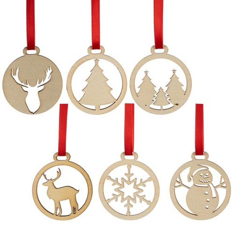 Ruhhy, bombki drewniane, 36 szt.