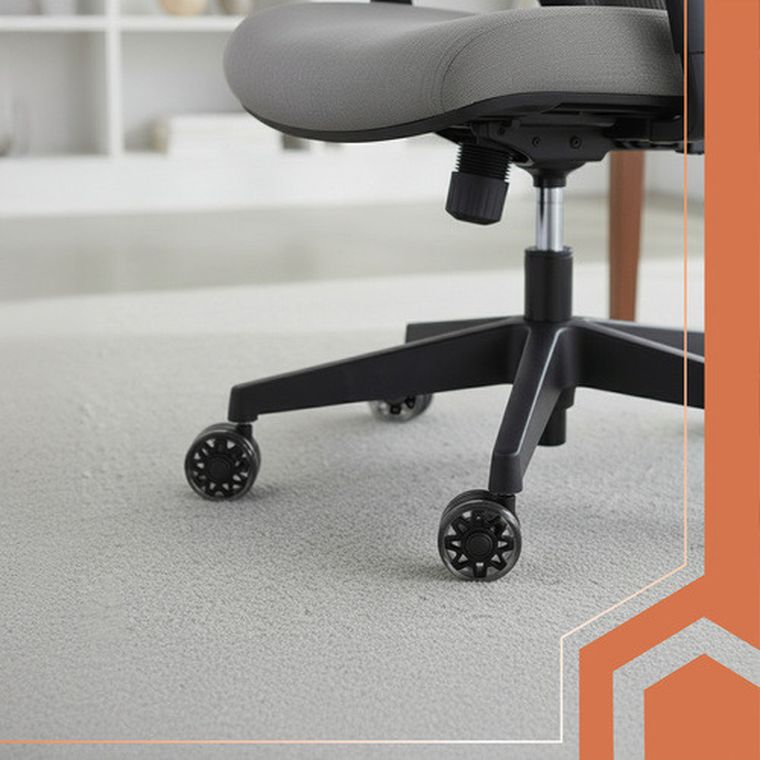 Ruhhy, kółka do fotela obrotowego, czarne, 5 szt.