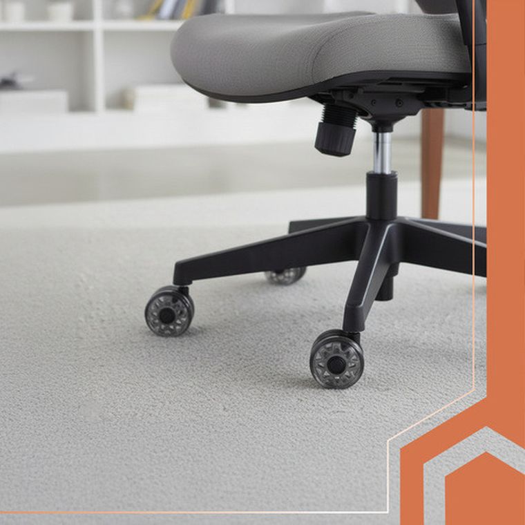 Ruhhy, kółka do fotela obrotowego, szare, 5 szt.