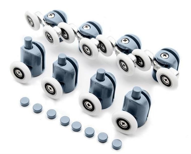 Ruhhy, kółka do kabiny prysznicowej, 8 szt.