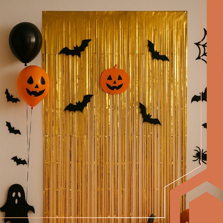 Ruhhy, kurtyna dekoracyjna, złota, 100-200 cm