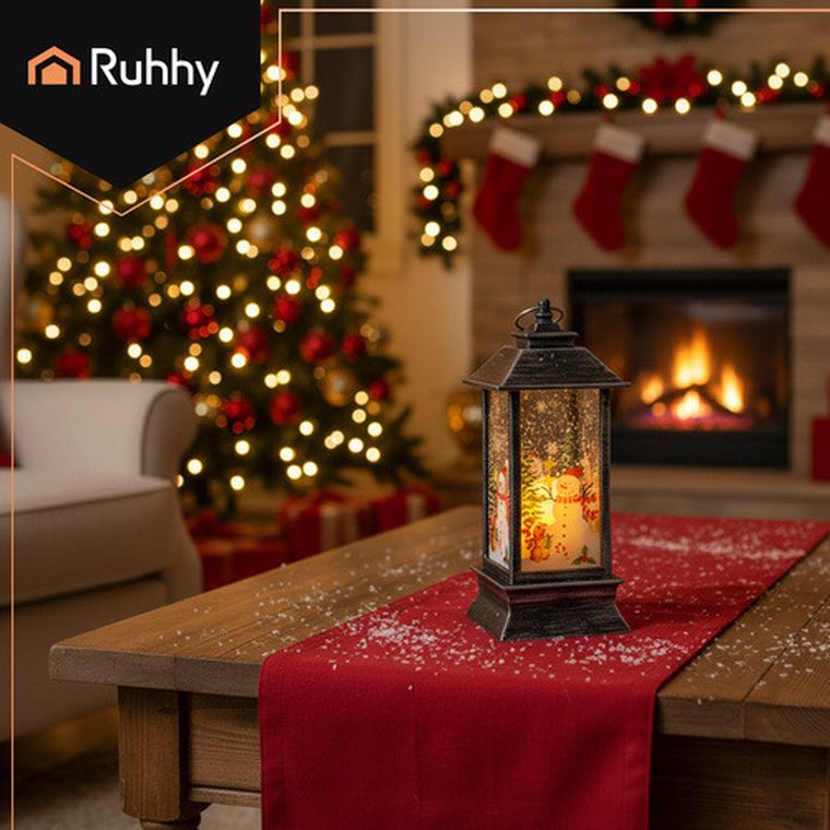 Ruhhy, Latarenka świąteczna LED, srebrna